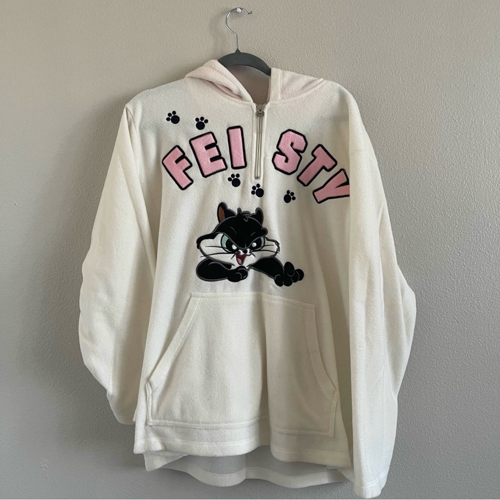 Warner Bros. Feisty Cat White Hoodie